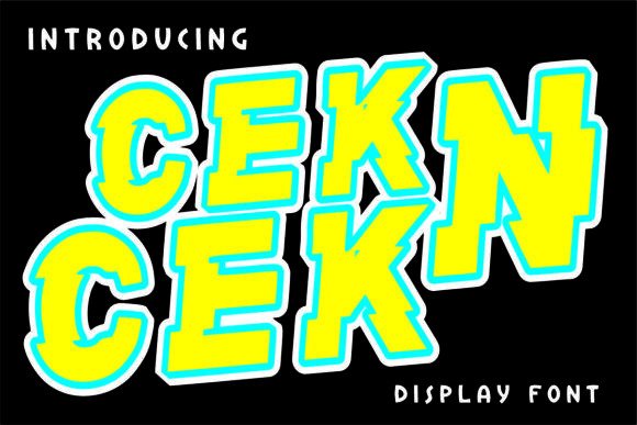 Cek N Cek: A Bold Display Font for Handmade Labels & Printables