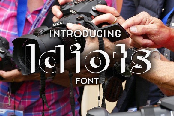 Idiots: A Bold 3D Display Typeface That Commands Attention