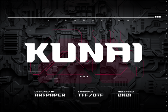 Kunai: A Futuristic Display Font That Commands Attention Online