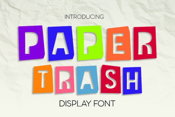 Paper Trash: A Friendly Display Font for Warm Brand Identities
